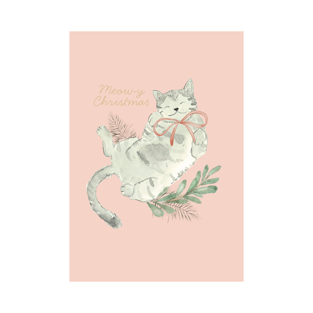 Christmas Greeting Card - MEOW-Y